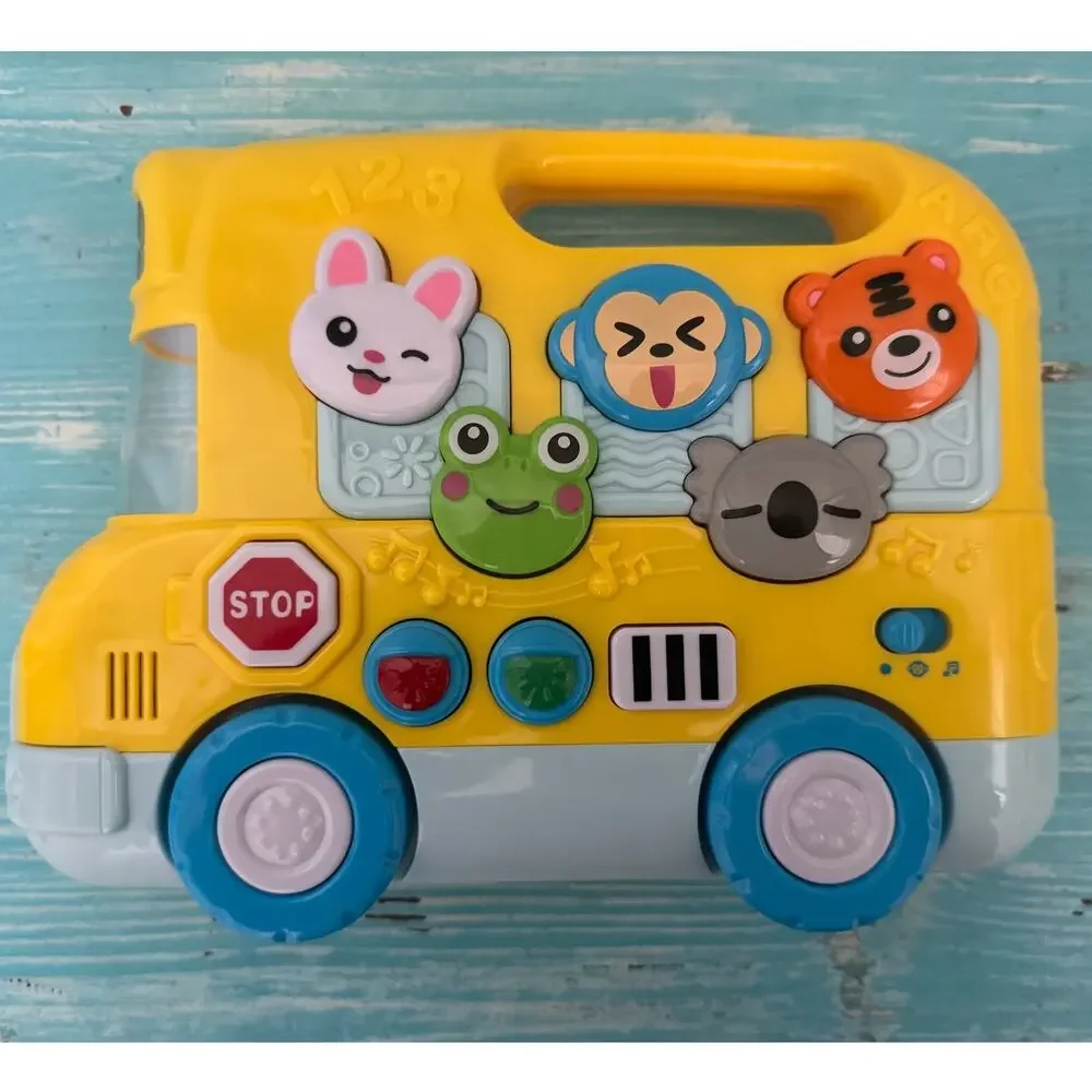 Vigo Animal School Bus Baby Sensory Musical Toy